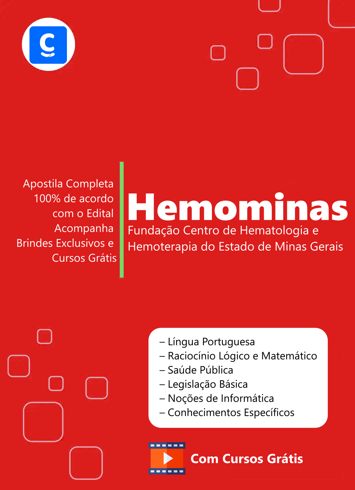 Apostila Hemominas 2025 Auxiliar Administrativo